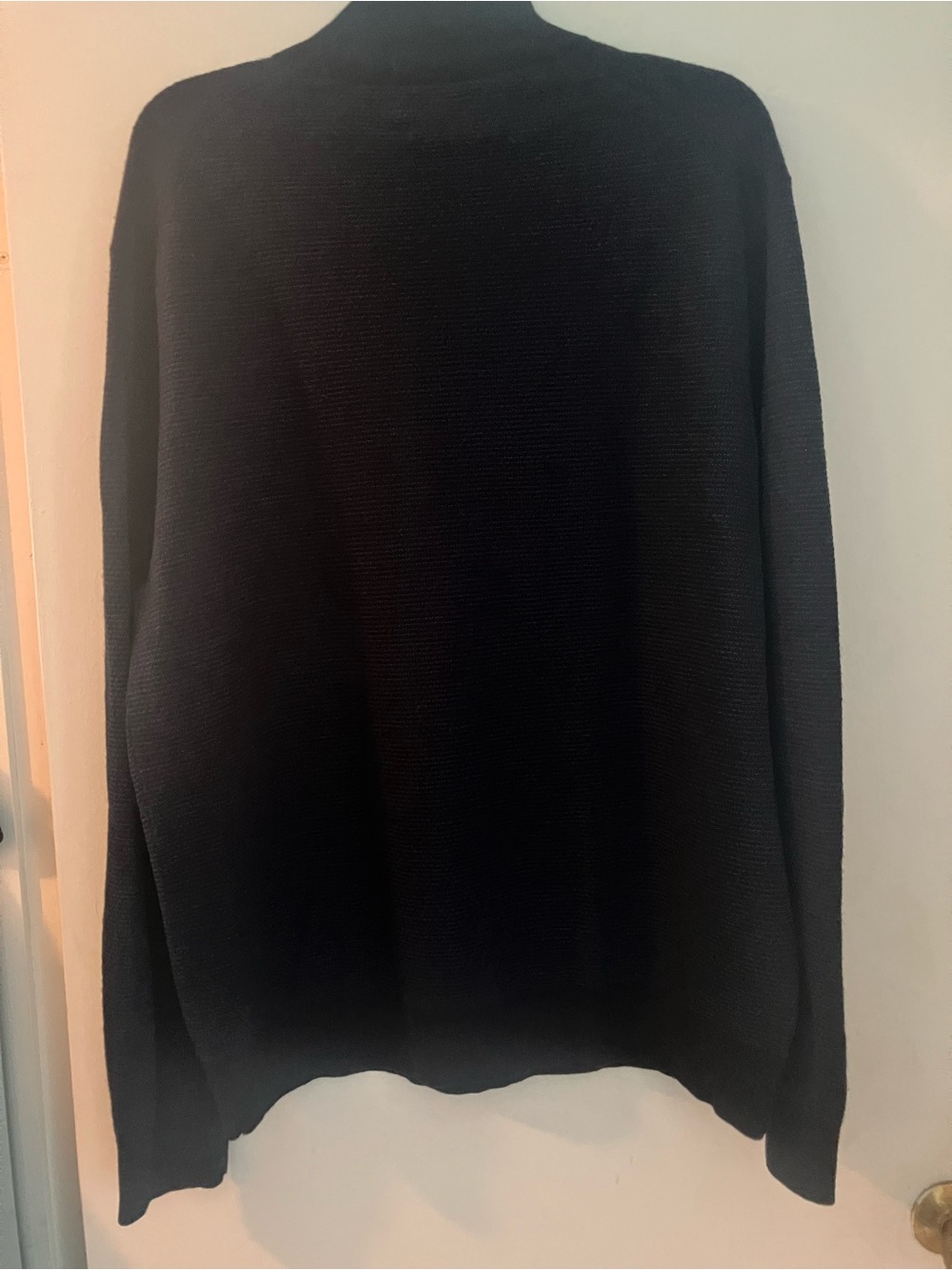 Polo Ralph Lauren 100% Merino wool Textured Quarter-Zip Sweater in navy blue XL - Picture 7 of 10